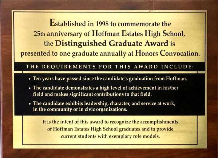 Distinguished Alumni Plaque