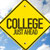College sign in yellow color