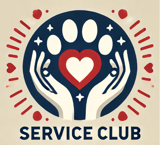 beige background with a circle in the middle with a pair of hands holding up a heart in the shape of a paw print