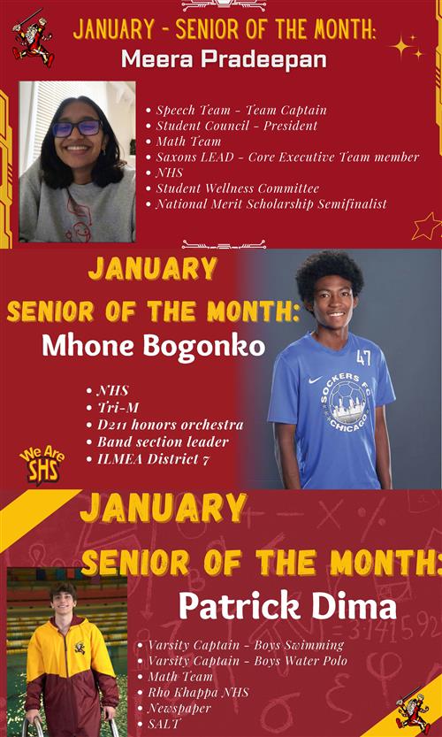 Janury 2023 Seniors of the Month