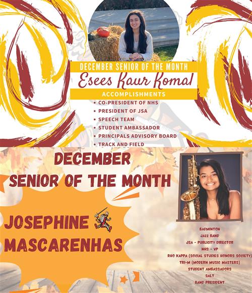 December Seniors of the Month